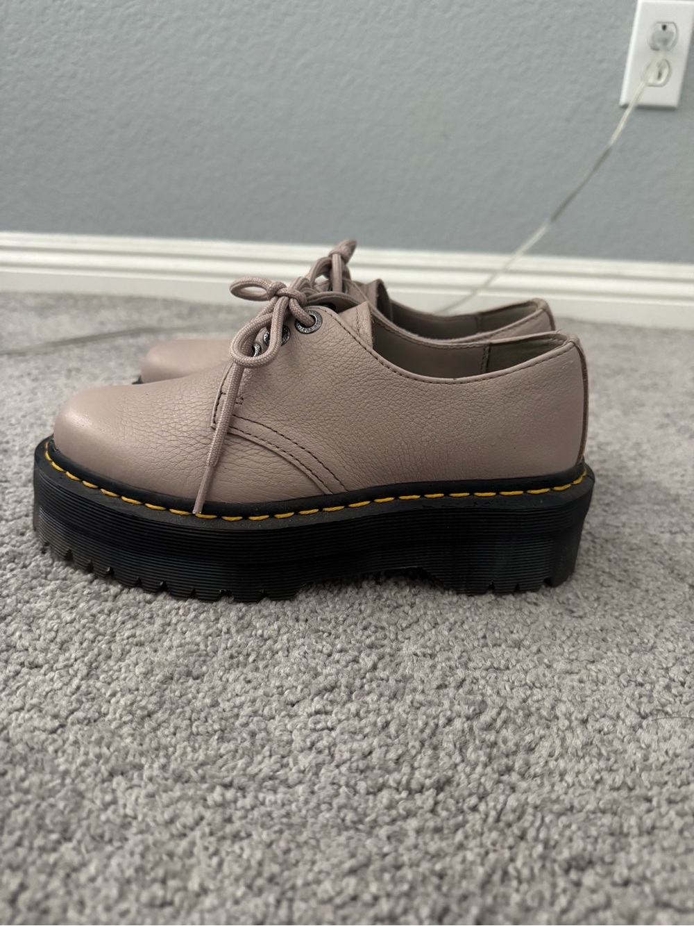 Dr. Martens Oxfords Platform Shoes in Beige - Picture 3 of 3